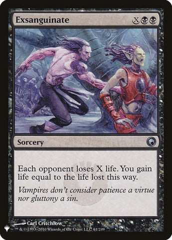 Exsanguinate [LIST - 61]