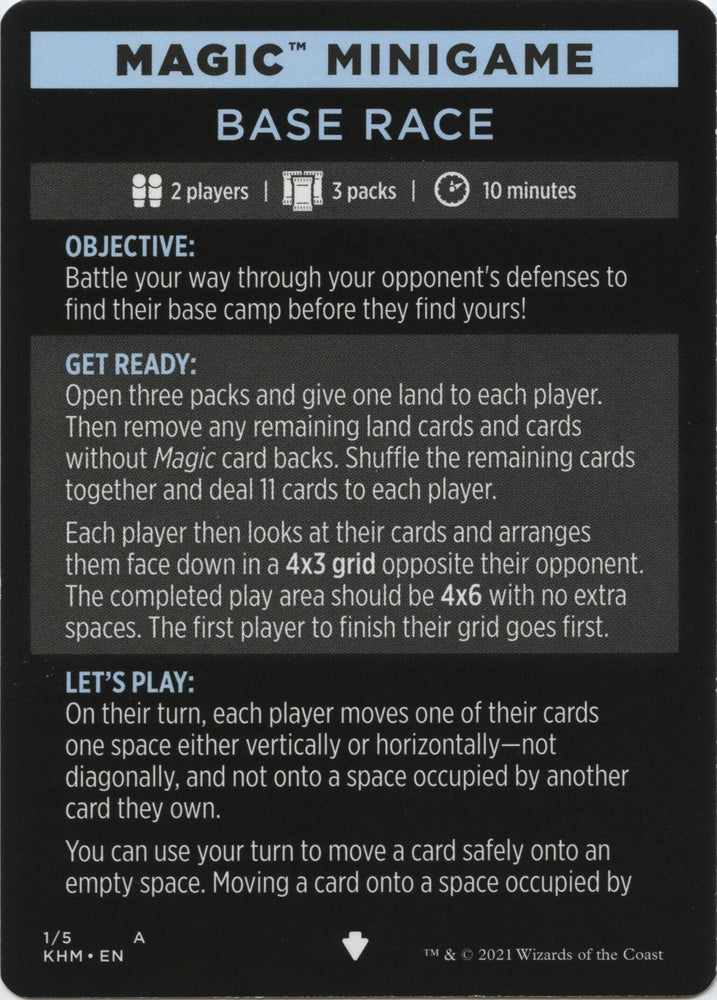 Magic Minigame: Base Race [KHM - 1]