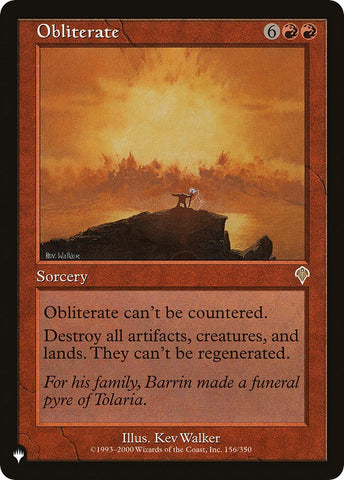 Obliterate [LIST - 156/350]
