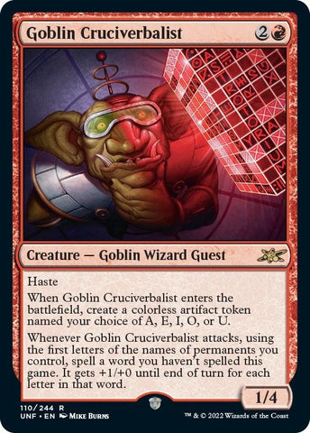 Goblin Cruciverbalist [UNF - 110]