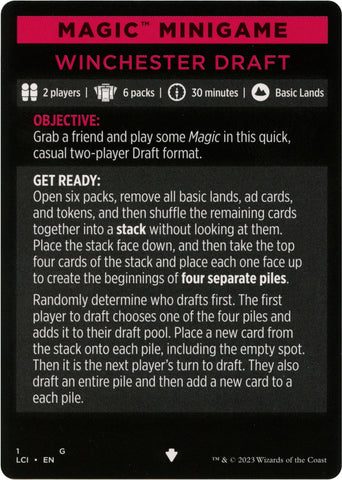 Magic Minigame: Winchester Draft [LCI - 1]