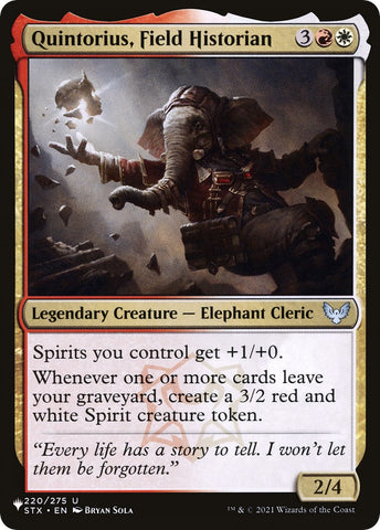 Quintorius, Field Historian [LIST - 220/275]